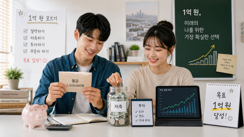 1억 모으기 투자 방법 이미지