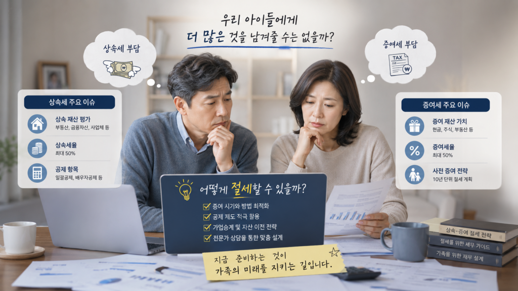 증여세 상속세 세율 공제한도 절세방법 이미지