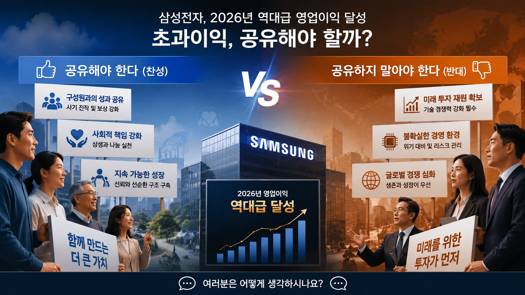대기업 초과이익 분배, 삼성전자 초과이익 공유, 여론, 쟁점